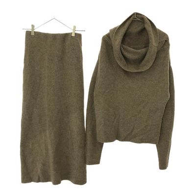 Mila Owen 長袖 オフタートル ニット 上下セットアップ