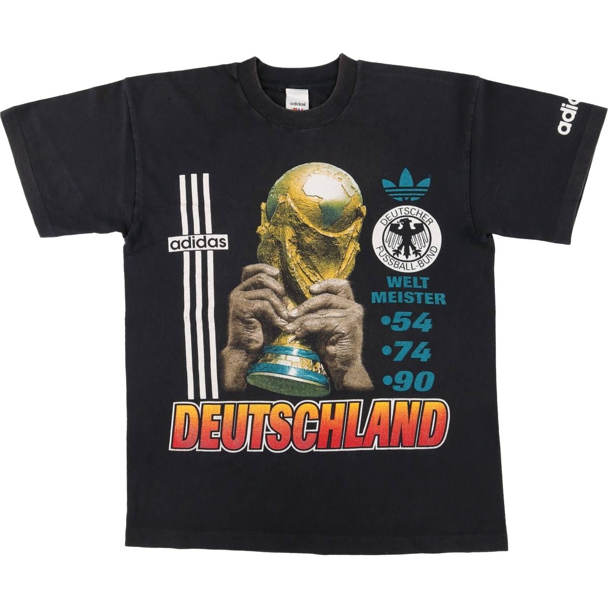 古着 90年代 アディダス adidas DEUTSCHLAND プリントTシャツ ヨーロッパ製 メンズM相当 ヴィンテージ/eaa557904
