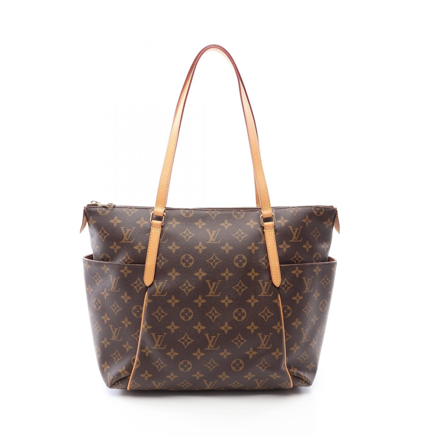 ルイ・ヴィトン LOUIS VUITTON トータリーMM トートバッグ バッグ PVCコーティングキャンバス レザー モノグラム レディース ブラウン系 M41015 【中古】