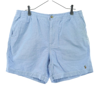 POLO RALPH LAUREN ポロラルフローレン カラーロゴ刺繍 ハーフパンツ LG ライトブルー