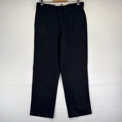 古着 ディッキーズ Dickies パンツ 874 ストレート ワーク チノパン ジッパーフライ W32×L32 ブラック系 メンズ