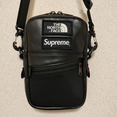 Supreme x The North Face Leather Shoulder Bag "Black"