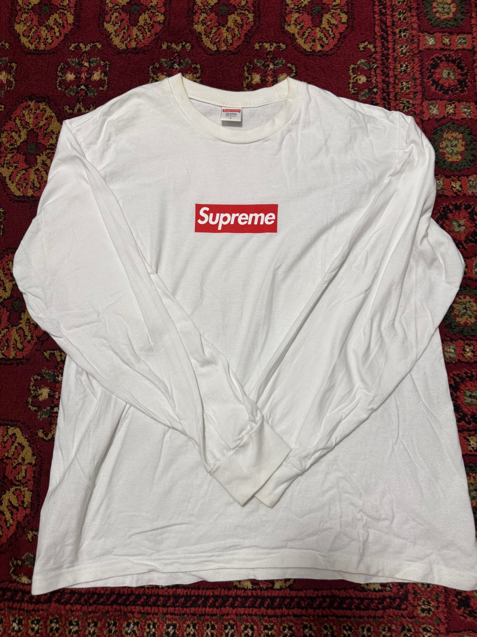 Supreme Box Logo L/S Tee "White"