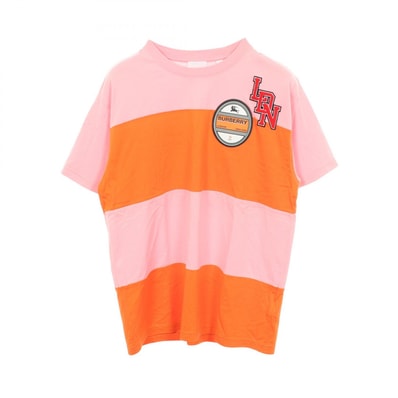 バーバリー BURBERRY ワッペン付き 半袖Tシャツ 衣料品 トップス コットン レディース ピンク系 / オレンジ系 8021863 【中古】