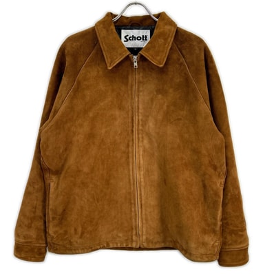 ショット 【別注】782-6150008 ブラウン ゴートスキン ブルゾン ジャケット L