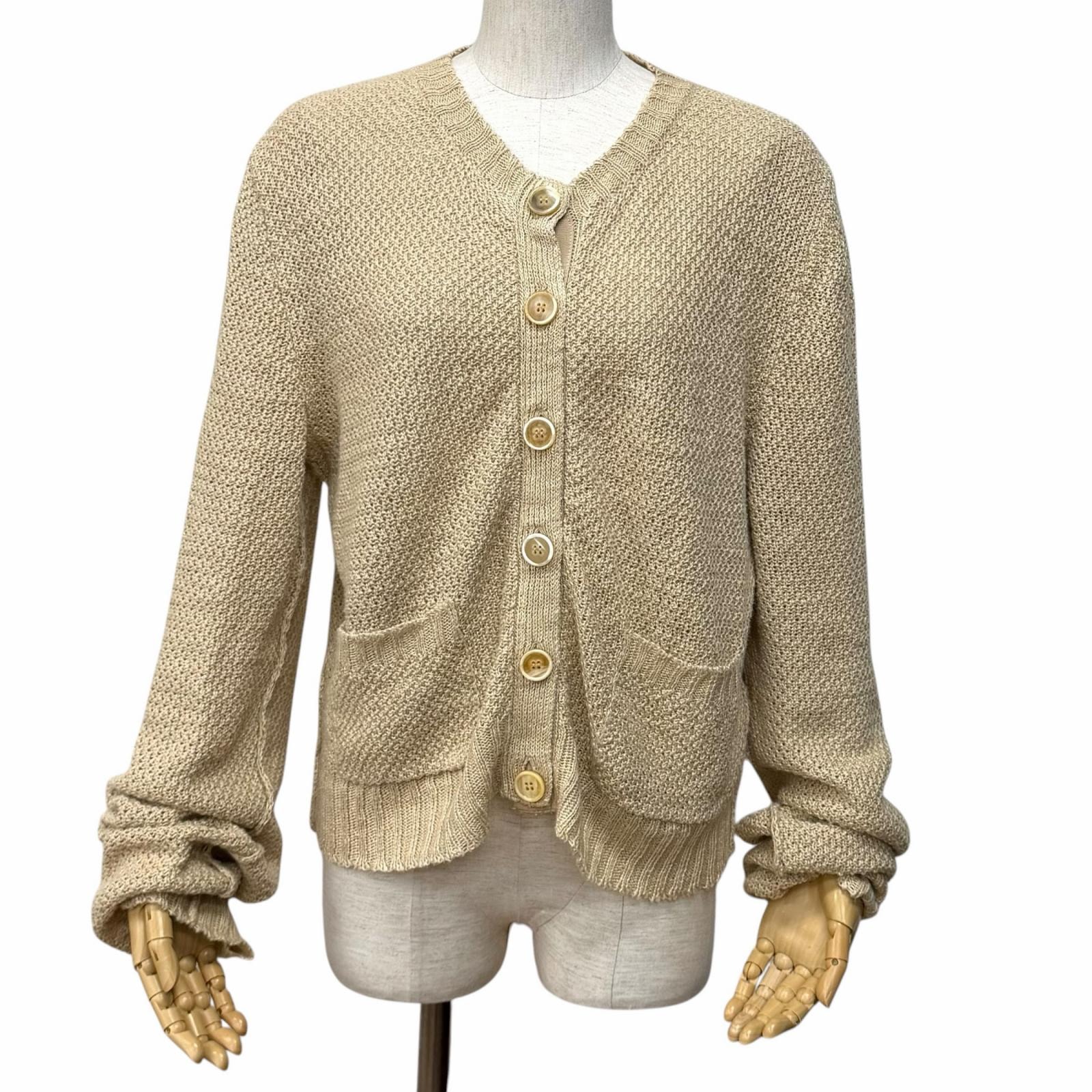 極美品 メゾンマルジェラ10 カーディガン ベージュ S S51HP0004
