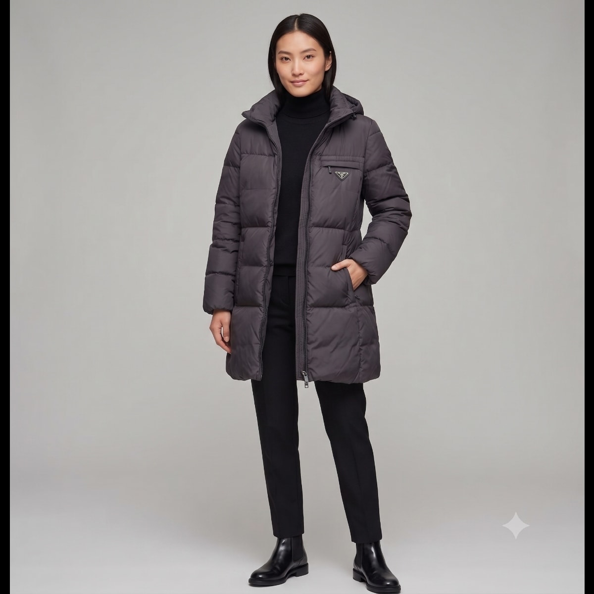 PRADA Women's Re-Nylon Down Jacket "Black"