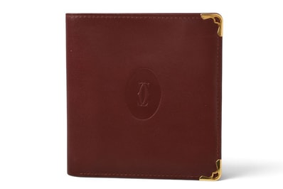 カルティエ 折財布/二つ折り財布 ヴィンテージ Cartier 札入れ メンズ マスト ドゥ カルティエ ボルドー【中古】