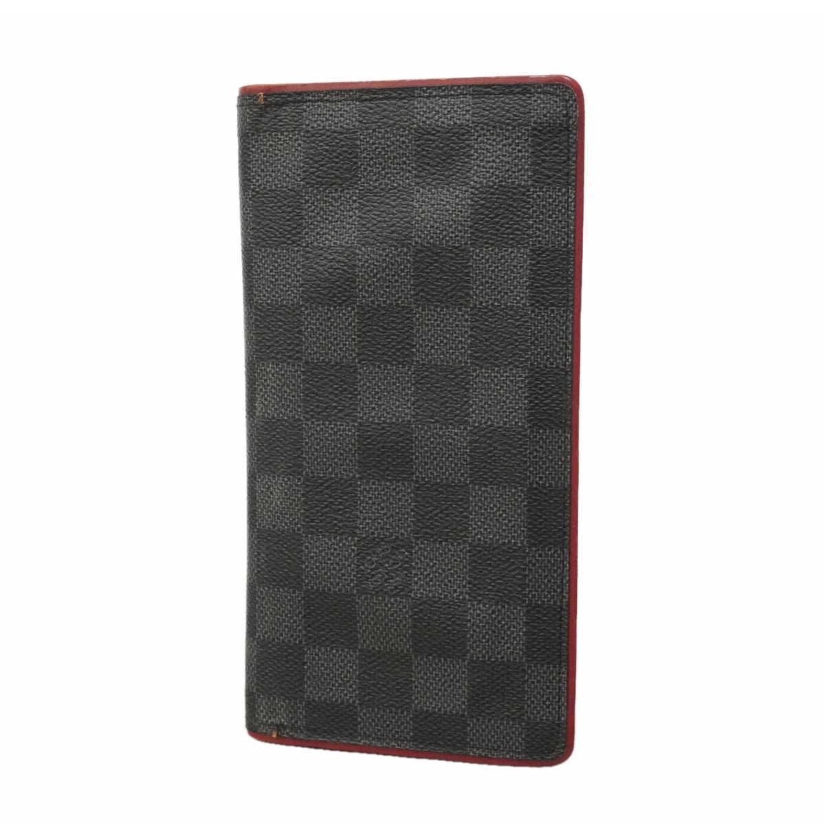 【6kb0982】ルイヴィトン 長財布 ダミエ・グラフィット ポルトフォイユ ブラザ N63254 ブラック ボルドー【中古】メンズ