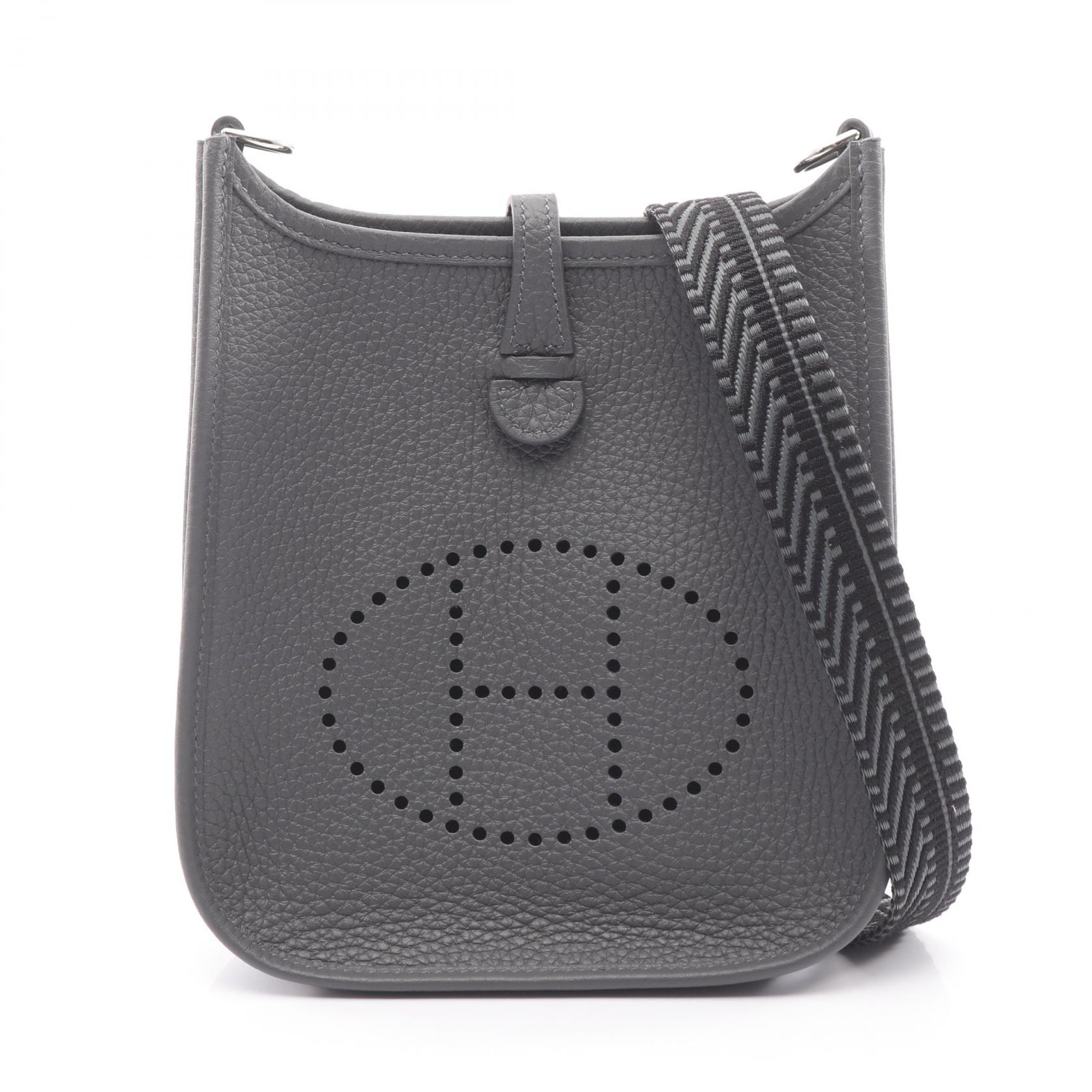 エルメス HERMES エヴリンTPM アマゾン ショルダーバッグ バッグ レザー トリヨンクレマンス トリヨンクレマンス アルドワーズ K刻印(2025年製造) レディース グレー系 【中古】