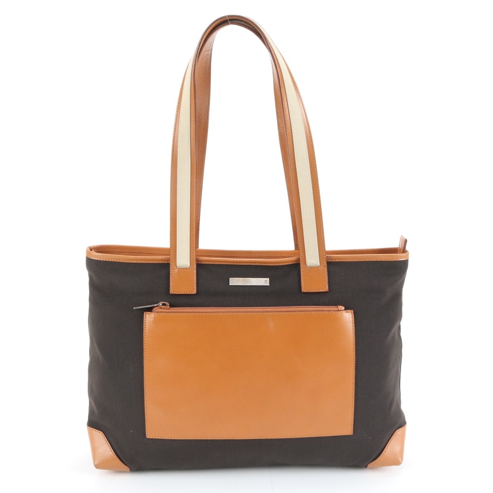 ■美品 グッチ019 04565 トート バッグ レザー×キャンバス