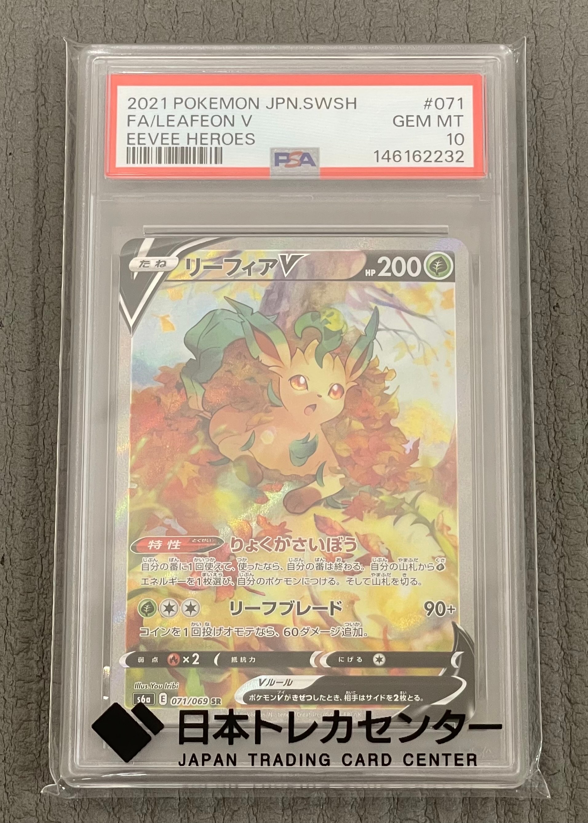 PSA9】リーフィアV SR: SA[S6a 071/069](強化拡張パック「イーブイ
