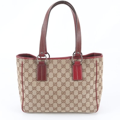 ■美品 グッチ GGキャンバス 113019 トート バッグ