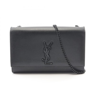 サンローランパリ SAINT LAURENT PARIS ケイト ショルダーバッグ バッグ レザー レディース ブラック系 364021 【中古】