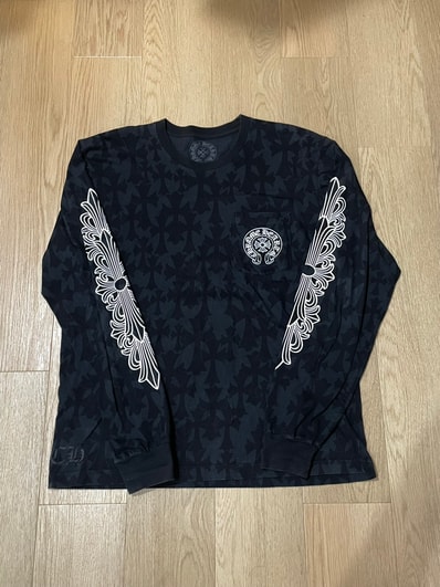 Chrome Hearts Graveyard Cemetery Cross L/S T-Shirt "Black"