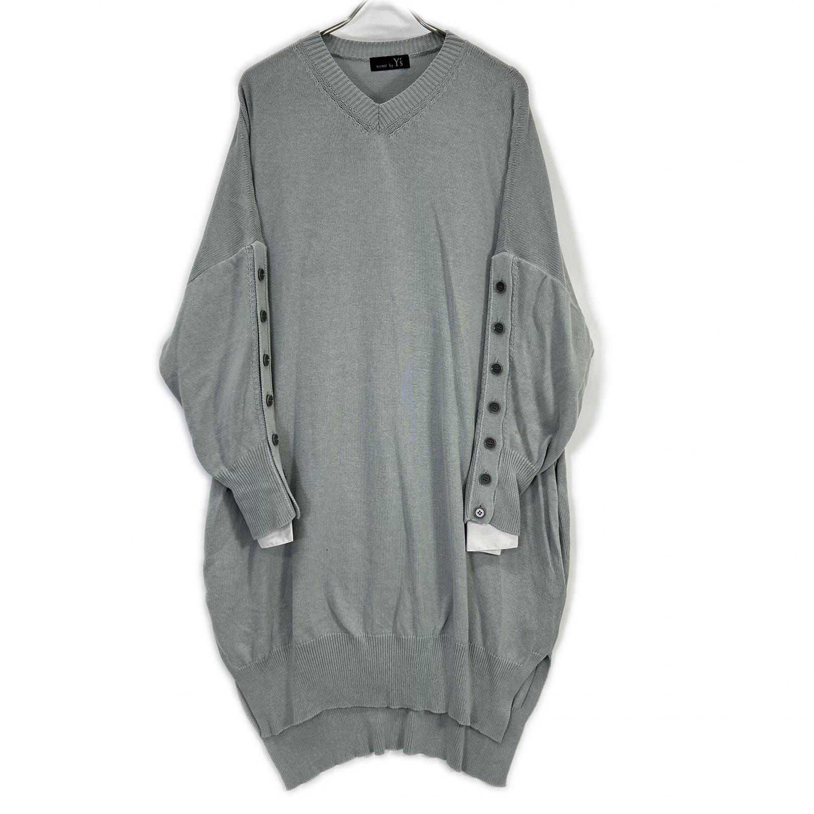 ワイズ RISMAT by Ys YZ-K85-845 グレー アクリル オーバーサイズニットトップス 2