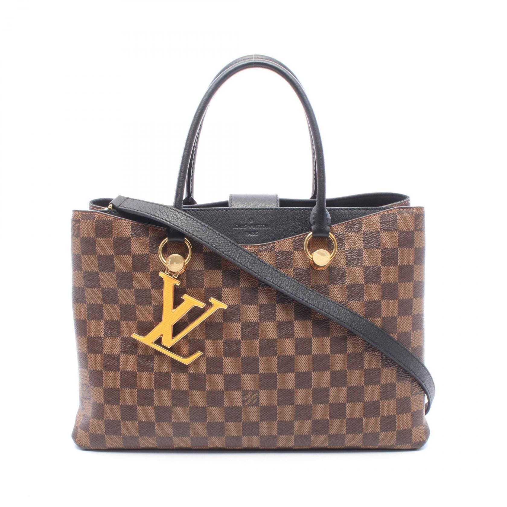 ルイ・ヴィトン LOUIS VUITTON LVリバーサイド ダミエエベヌ ノワール 2WAY ハンドバッグ バッグ PVCコーティングキャンバス レザー ダミエ ノワール レディース ブラウン系 / ブラック系 N40050 【中古】