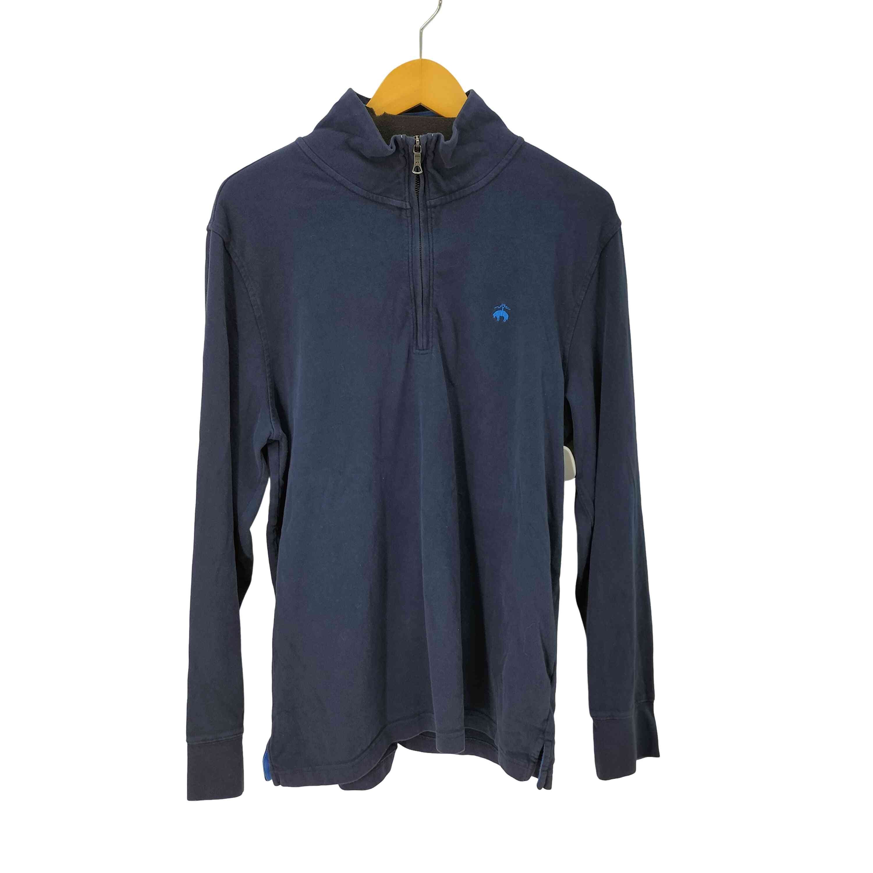 ロゴ刺繍 ハーフジップスウェット【1139940469864】