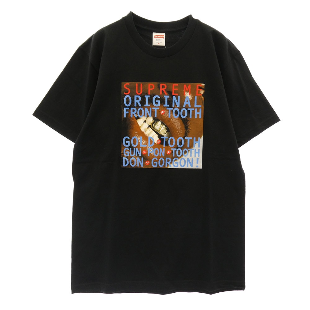 Supreme シュプリーム Tシャツ 15SS Gold Tooth Tee ゴールド トゥース ティー プリント 半袖 Tシャツ カットソー ブラック系 M【新古品】【未使用】【中古】