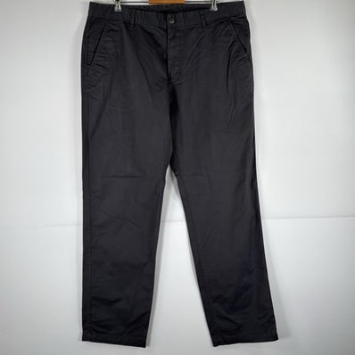 古着 ザ・ノースフェイス THE NORTH FACE パンツ コットンパンツ 大きいサイズ チノパン ワンポイント テーパード w40 グレー メンズ
