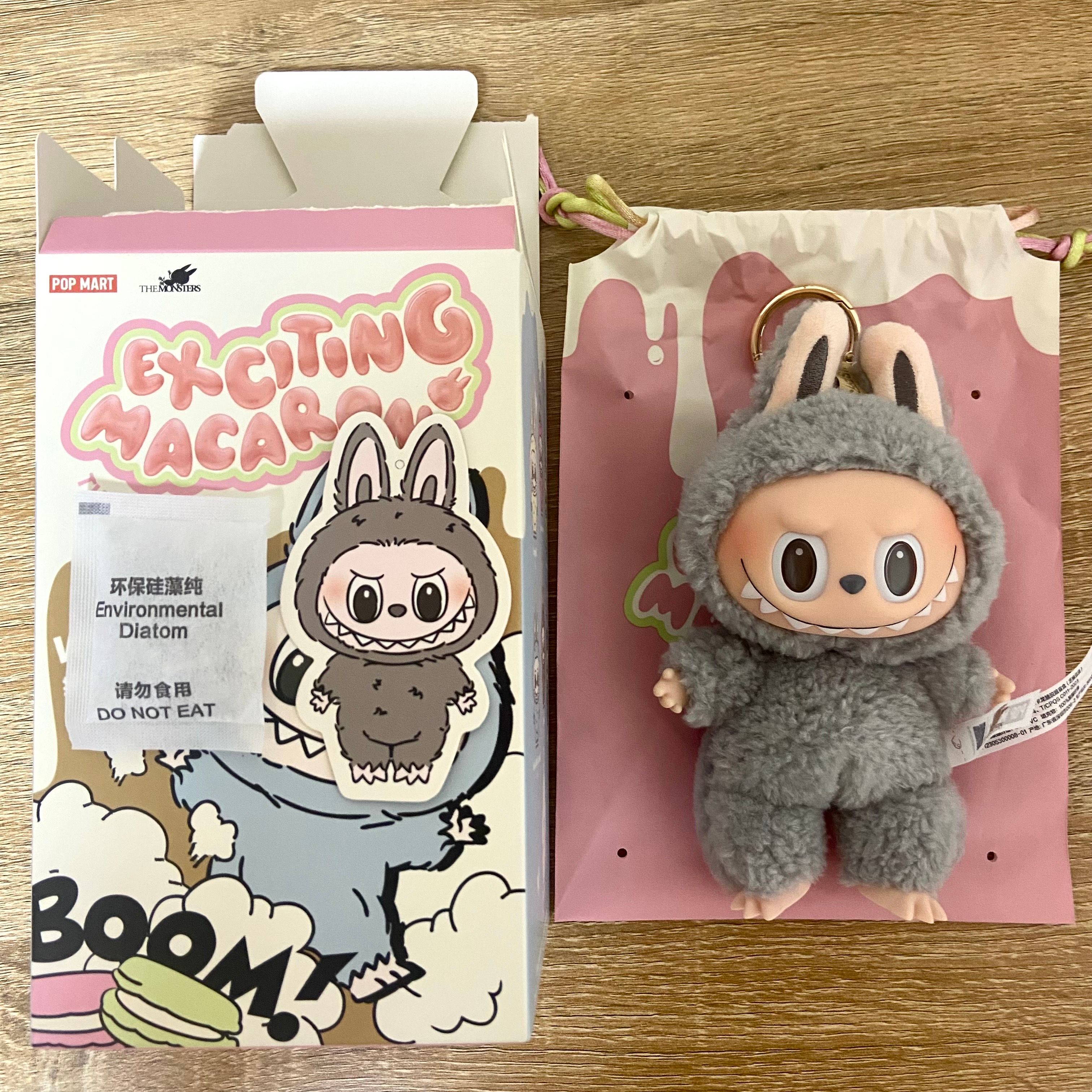 POP MART THE MONSTERS (LABUBU) Exciting Macaron Plush Series SESAME BEAN