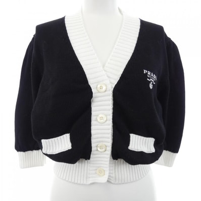 プラダ PRADA クロップド セミラグランショルダー P25I04 S211 1ZO5 カーディガン