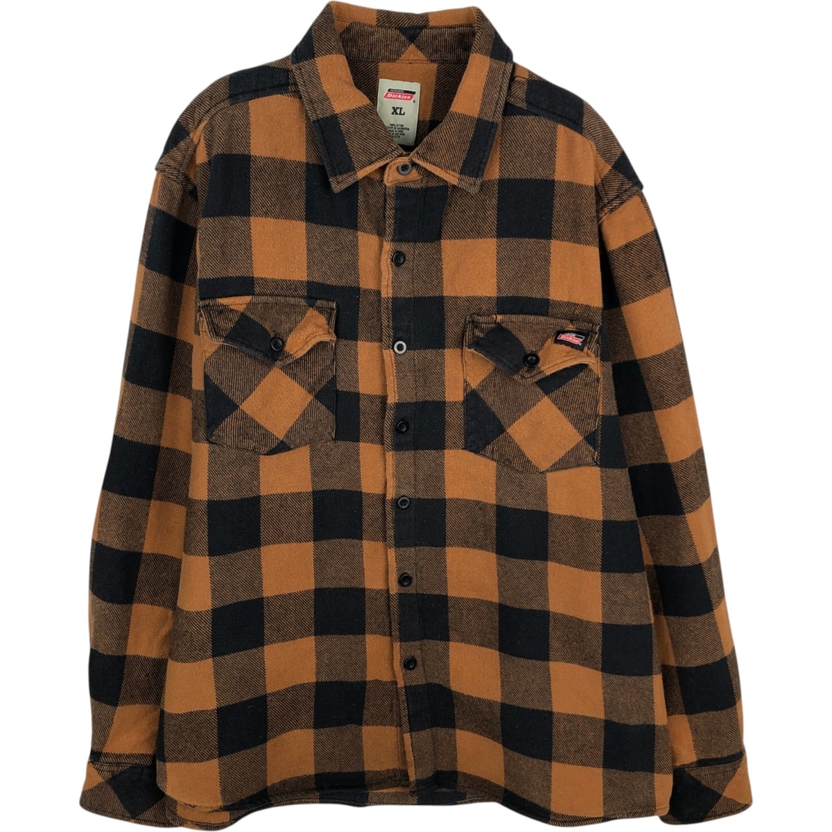 古着 ディッキーズ Dickies バッファローチェック 長袖 ヘビーネルチェックシャツ メンズXL相当/eaa477876