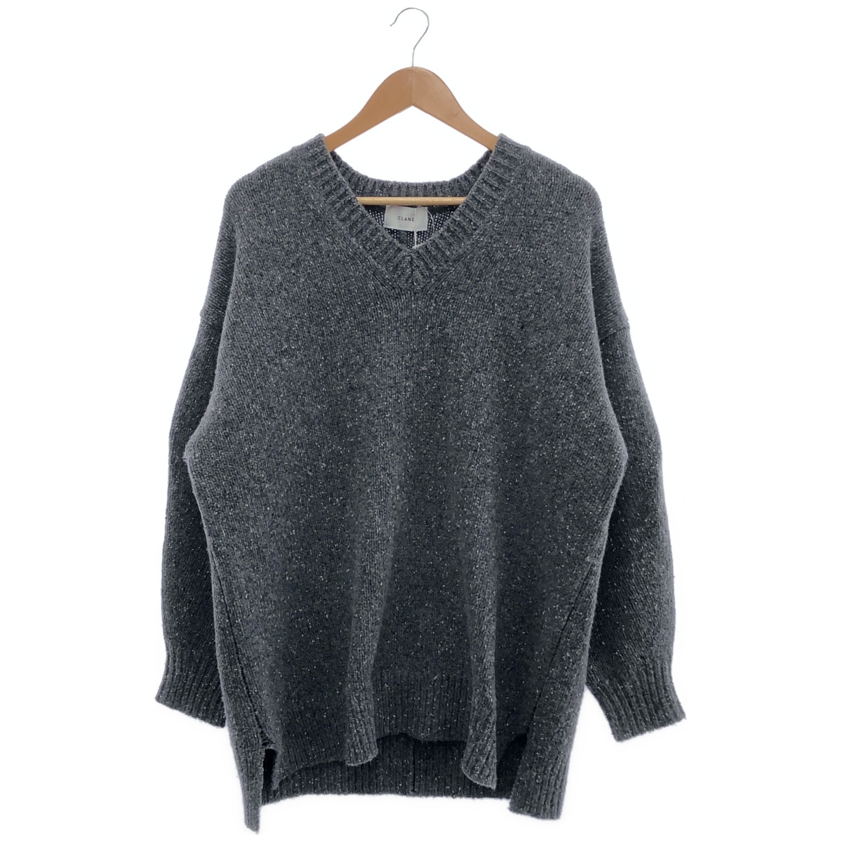 クラネ 15106-2112 グレー OVER V NECK KNIT TOPS 1