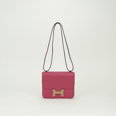 エルメス HERMES コンスタンス3 ミニ18 コンスタンス 3 ミニ 18 コンスタンスミニ コンスタンス18 バッグ ショルダーバッグ エバーカラー アリゲーター クロコダイル フランボワーズ Framboise ピンク
