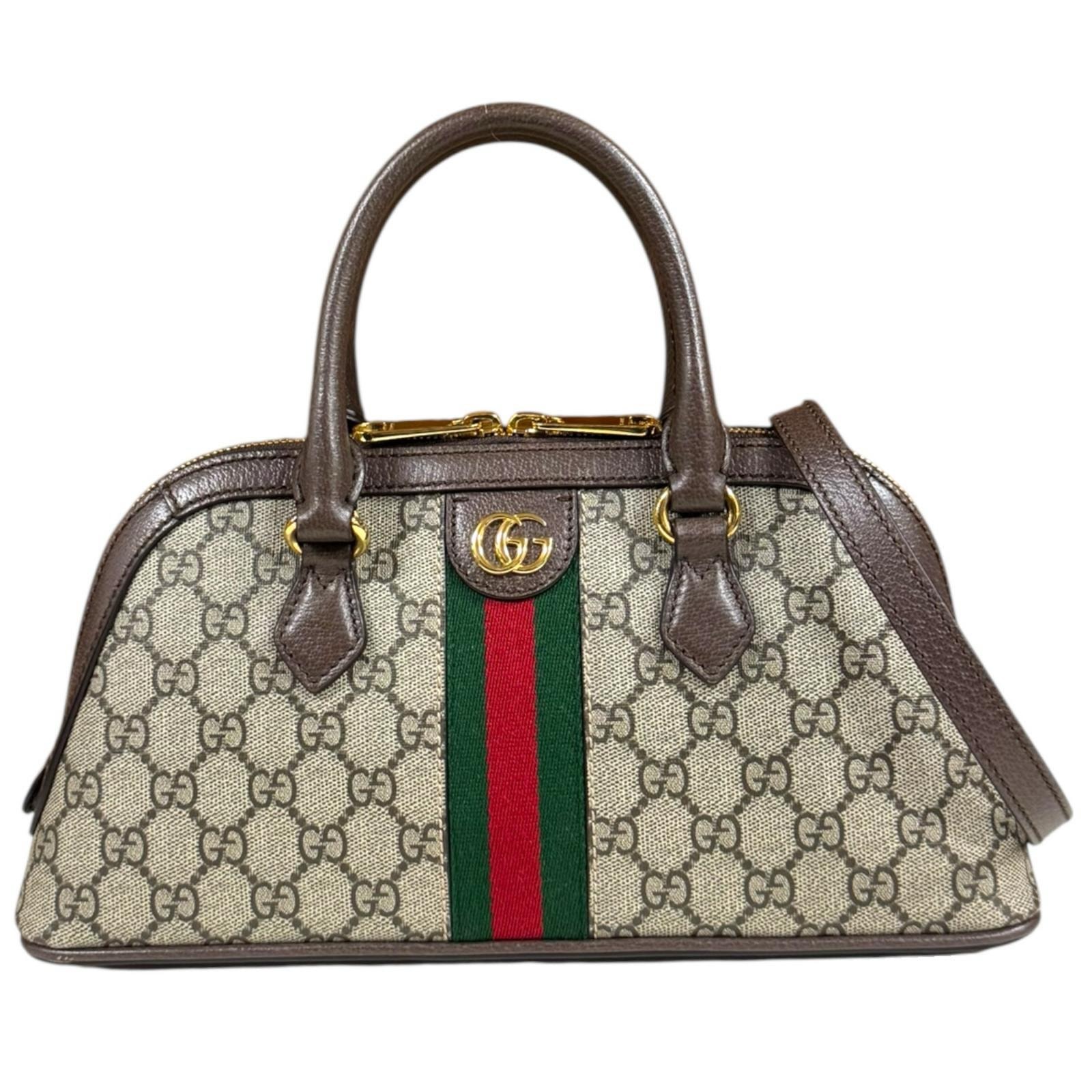 グッチ オフィディア ショルダーバッグ GGスプリームキャンバス 795249 ベージュ レディース GUCCI  中古