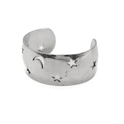 【美品】エルメス ムーンスター シルバー ヴィンテージ バングル ブレスレット