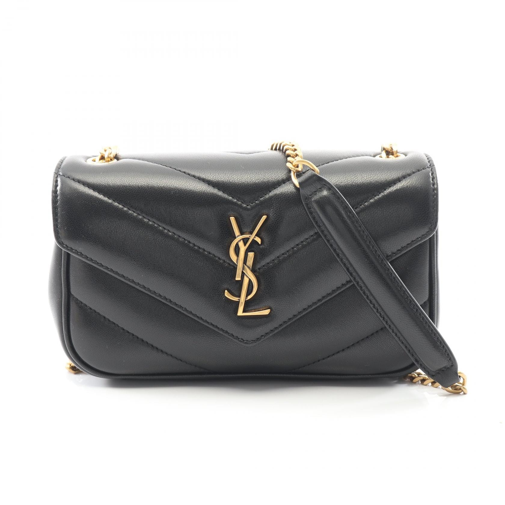 サンローランパリ SAINT LAURENT PARIS ルル トイ ショルダーバッグ バッグ レザー レディース ブラック系 821749AAEAX1000 【新品】