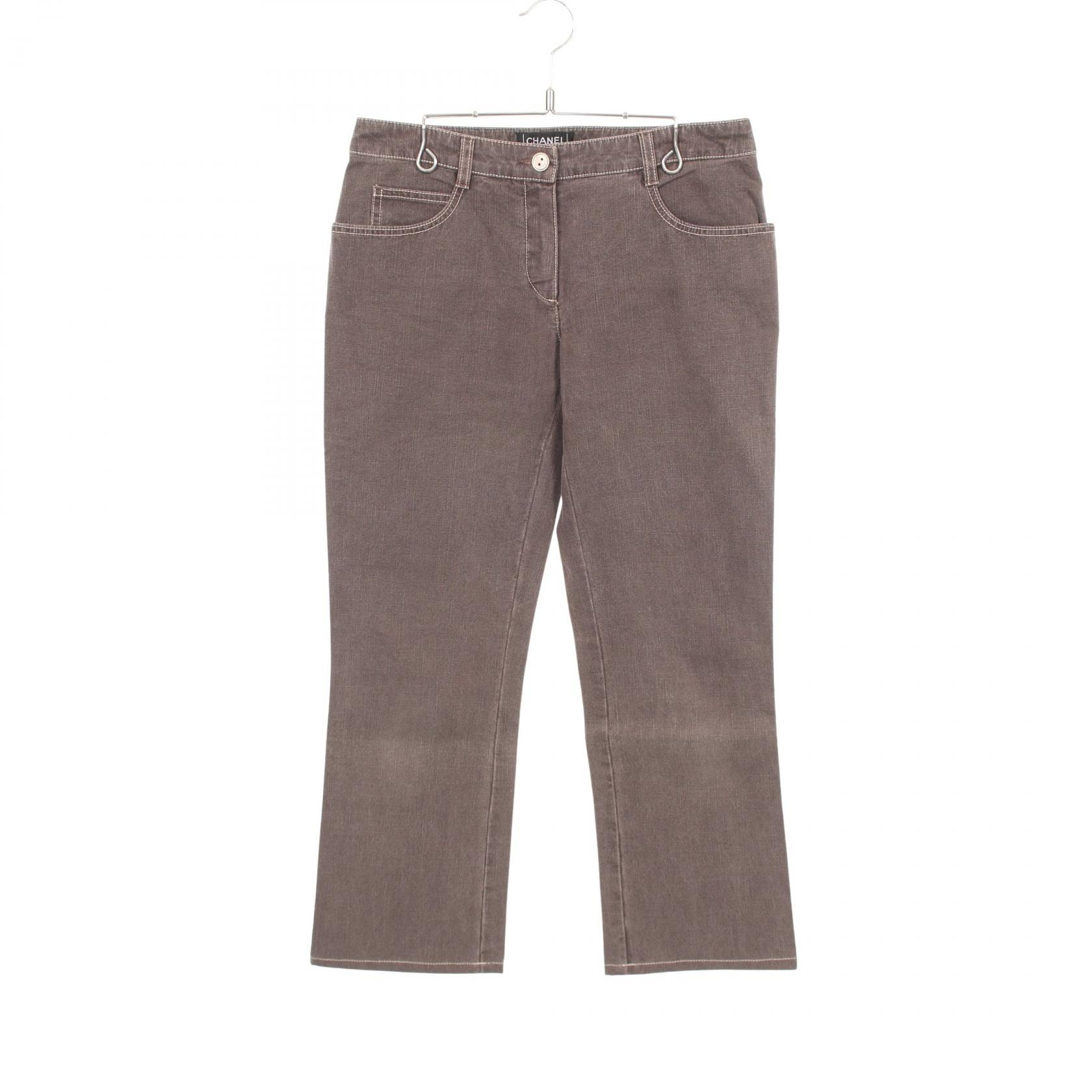 シャネル CHANEL デニムパンツ 衣料品 ボトムス コットン レディース ブラウン系 【中古】