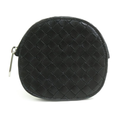 ボッテガヴェネタ BOTTEGAVENETA コインケース イントレチャート レザー ブラック ユニセックス【中古】 r11209j