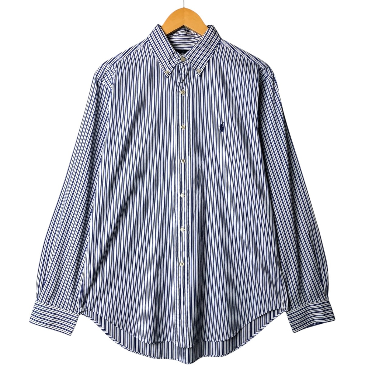 古着 ラルフローレン Ralph Lauren CLASSIC FIT クラシックフィット 長袖 ボタンダウンストライプシャツ メンズL相当/eaa575518