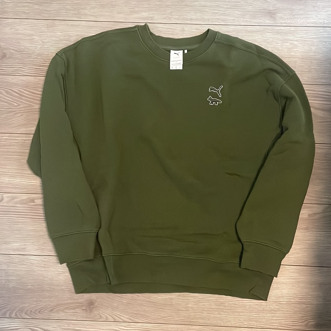 puma × maison kitsune スウェット カーキ
