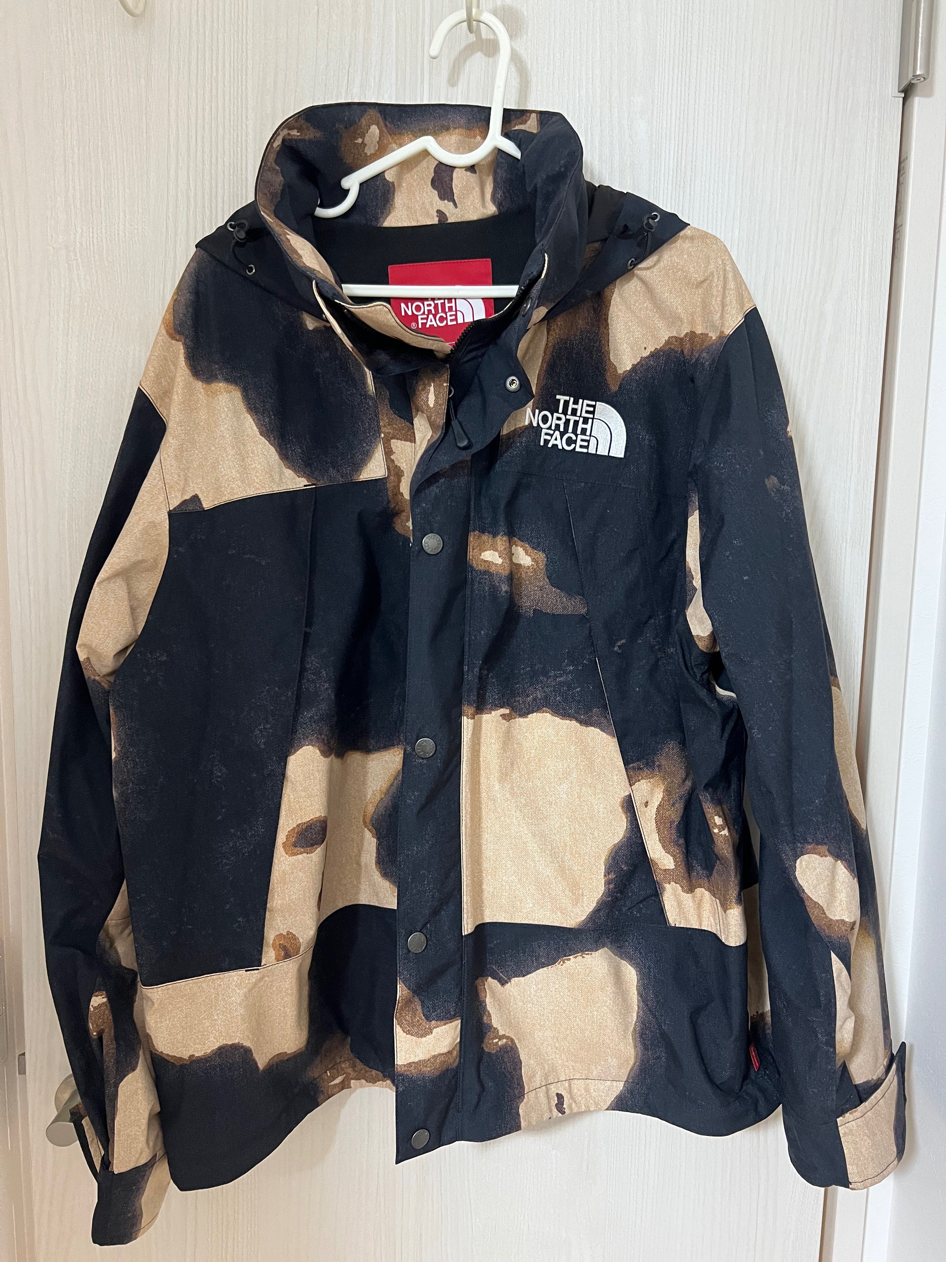 Supreme x The North Face Bleached Denim Print Mountain Jacket "Black"