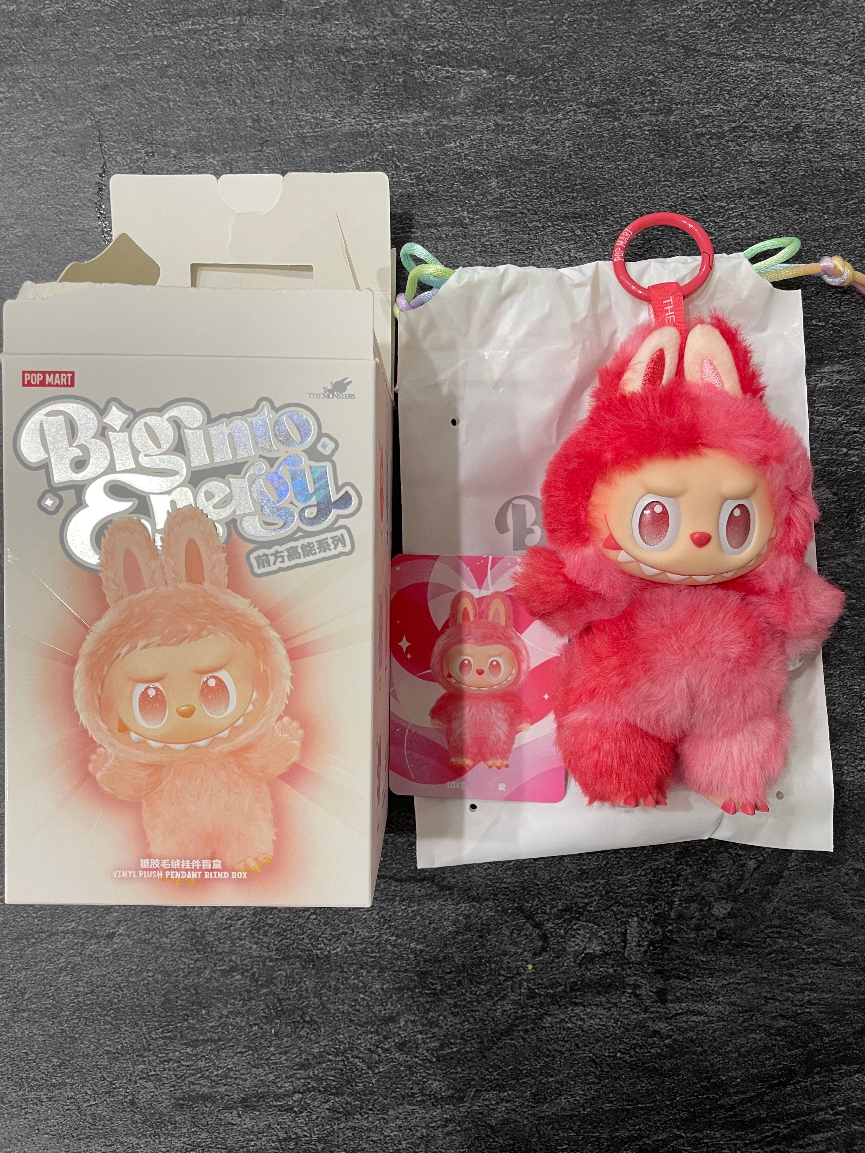 POP MART THE MONSTERS (LABUBU) Big into Energy Series Plush Pendant LOVE
