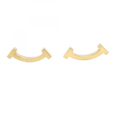 ★最終価格【6jcb0713】ティファニー ピアス Tスマイル K18YG イエローゴールド【中古】レディース