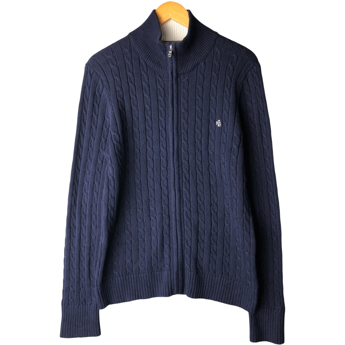 古着 ラルフローレン Ralph Lauren L-RL LAUREN ACTIVE ケーブル編み ドライバーズニットセーター レディースXL相当/eaa602448