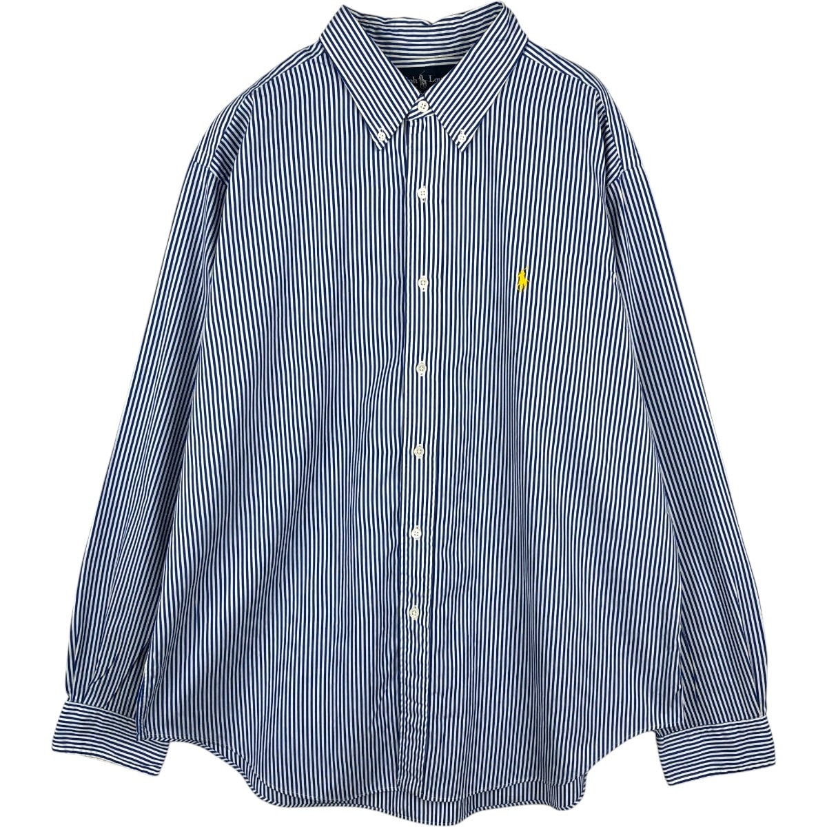 古着 ラルフローレン Ralph Lauren CLASSIC FIT 長袖 ボタンダウンストライプシャツ メンズXL相当/eaa678015