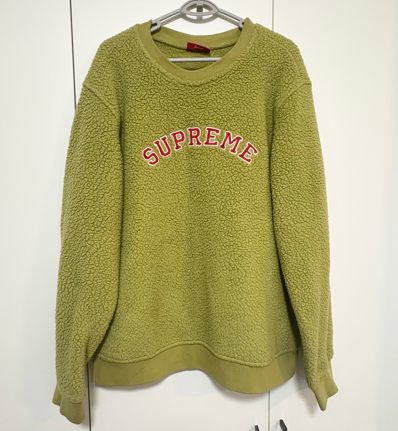Supreme Polartec Deep Pile Crewneck "Sulphur"