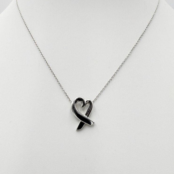 TIFFANY&Co.(ティファニー) パロマ・ピカソ ラビング ハート ペンダント ネックレス シルバー SV925 41cm レディース 【中古】