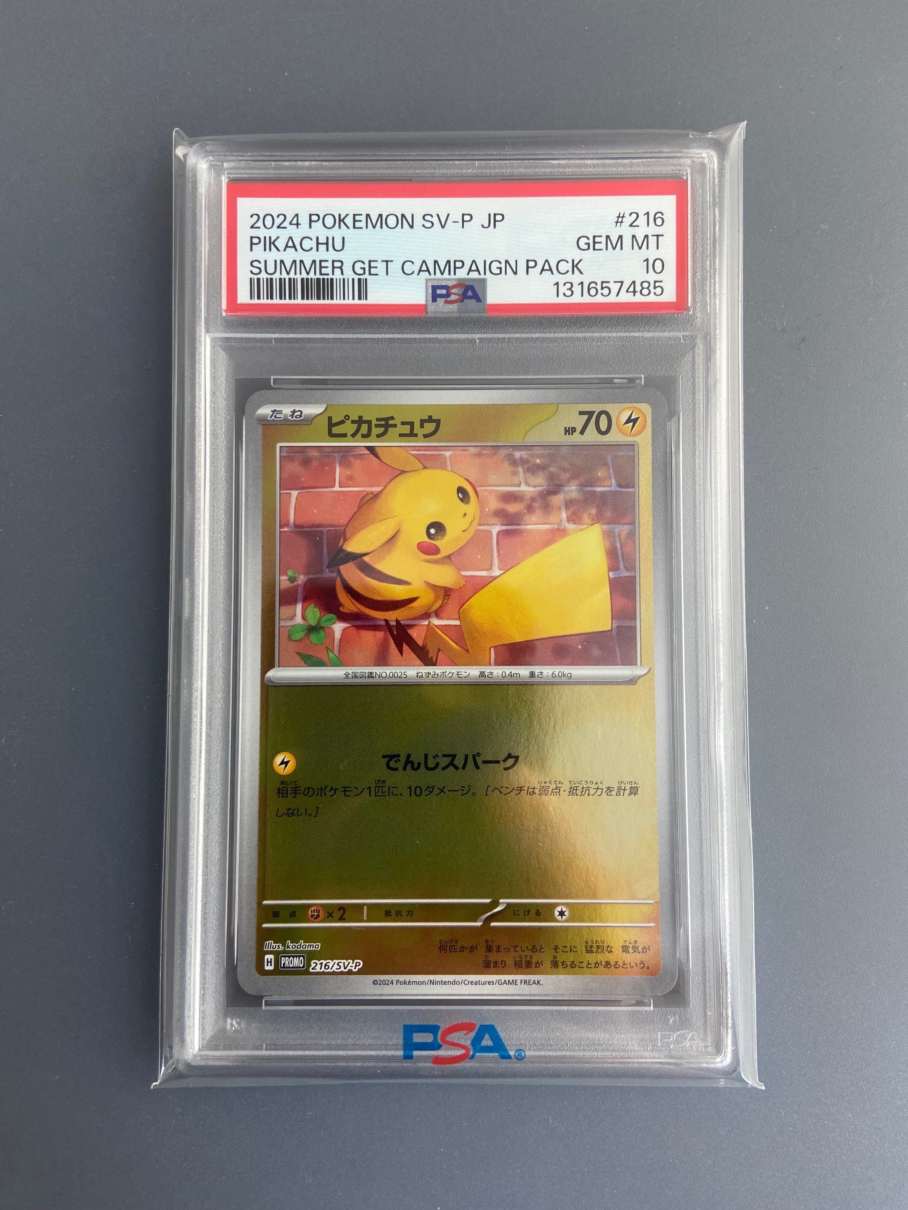 ピカチュウ P [SV-P 216](プロモカードパック「ポケカの夏がキタ!プロモカードGetキャンペーン!」)