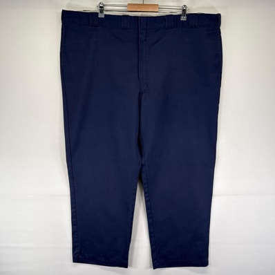 古着 ディッキーズ Dickies パンツ ワークパンツ 874 ジッパーフライ ストレート チノパン スラックス W50 L30 ネイビー系 メンズ