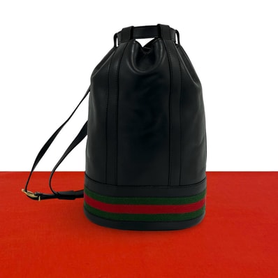 GUCCI グッチ シェリーライン レザー ショルダーバッグ ブラック
34552