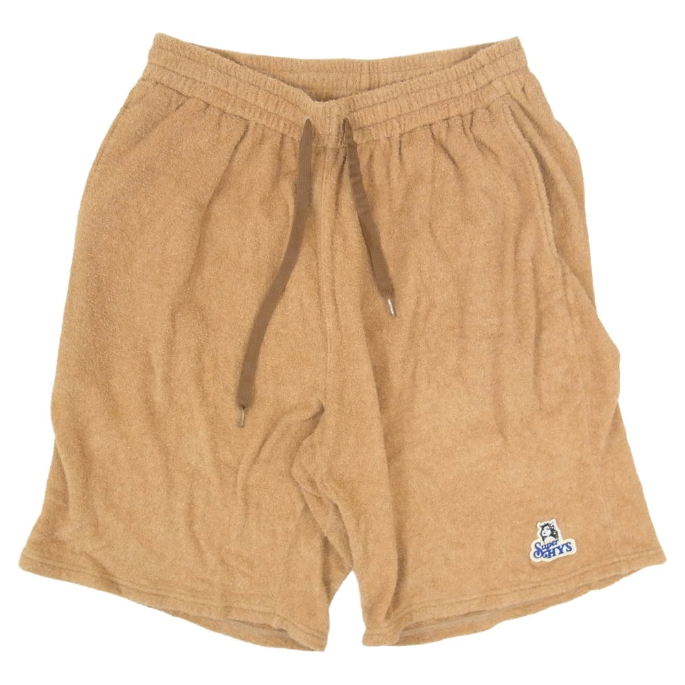 HYSTERIC GLAMOUR ヒステリックグラマー 02241CP05 SUPER HYSワッペン パイル地 ショーツ ハーフパンツ ブラウン系 L【中古】