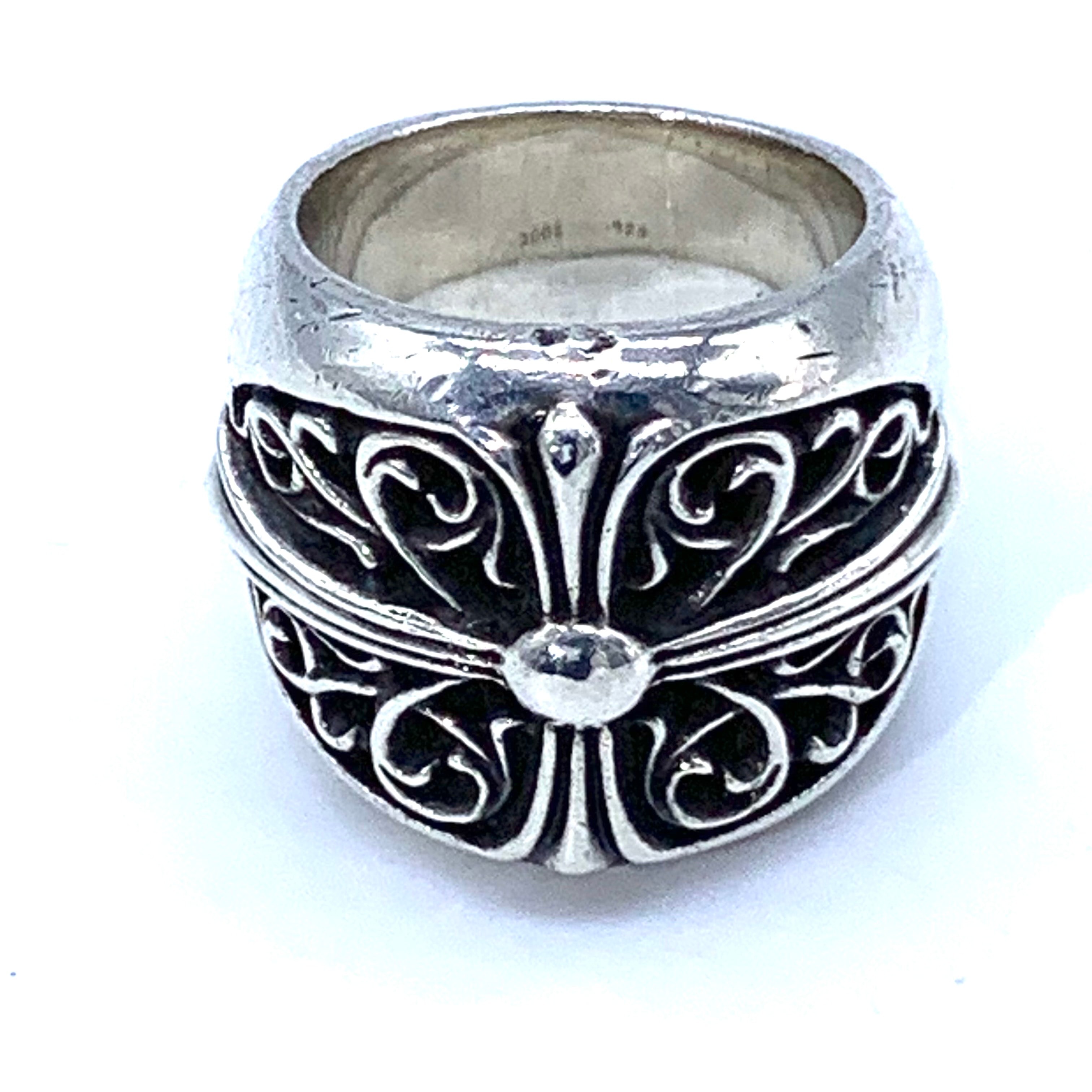 クロムハーツ クラシック オーバル クロス リング シルバー