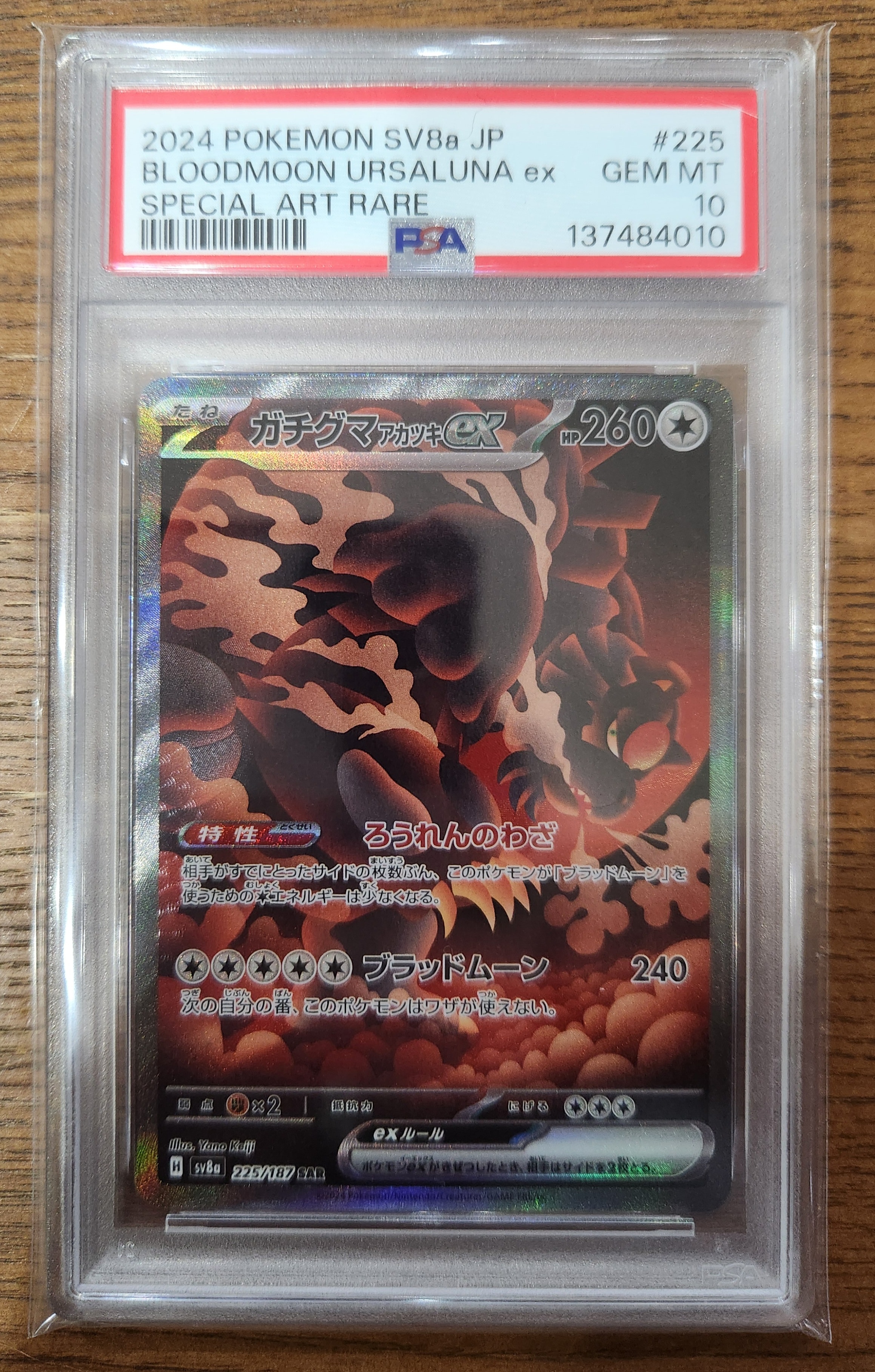 ガチグマ アカツキex SAR [SV8a 225/187](ハイクラスパック「テラスタルフェスex」)