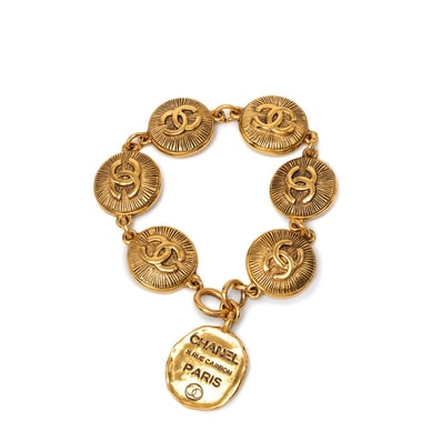 シャネル ココマーク 31 RUE CAMBON ル カンボン ヴィンテージ ブレスレット ゴールド メッキ レディース CHANEL 【中古】